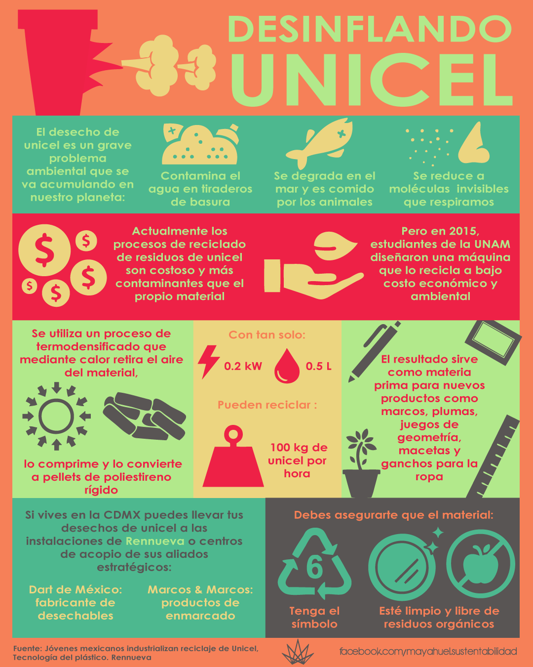 Desinflando unicel, reciclaje a bajo costo econ&oacute;mico y ambiental |  Ambientales, Contaminacion ambiental, Medioambiente